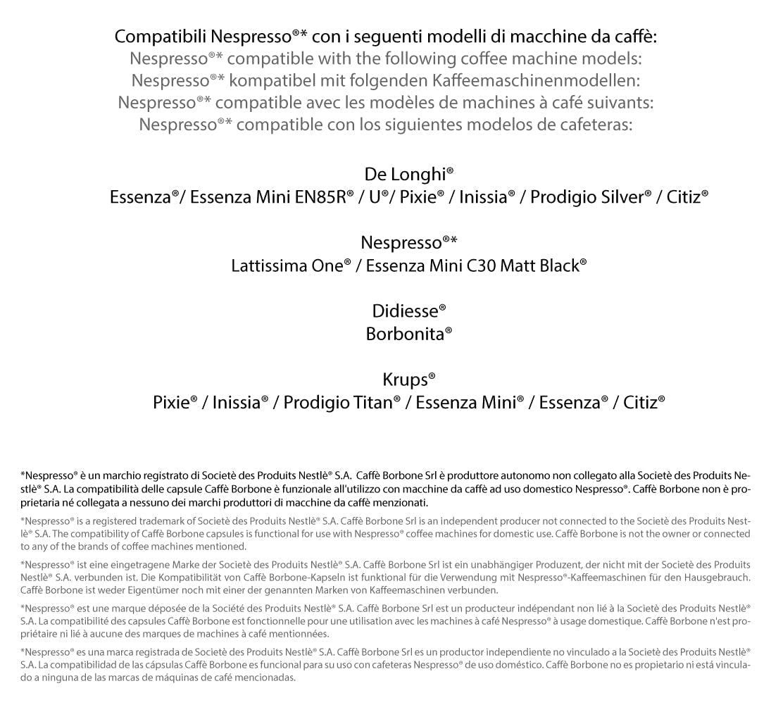 Caffè Borbone Respresso, Rote Kaffeemischung - 50 Kapseln - Kompatibel med Nespresso®* Haushalts-Espressomaschinen