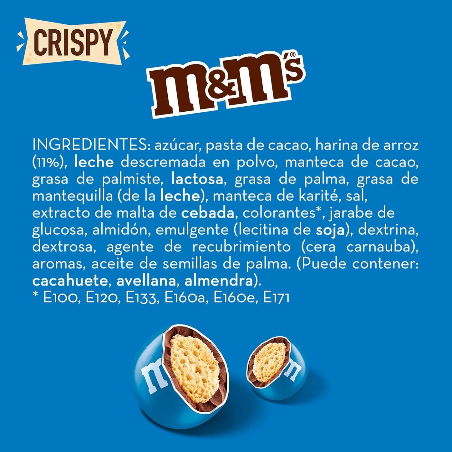 M&M'S sprøde, chokolade sprøde linser og sprøde center, chokolade, 1 pakke (1 x 340 g) (pakke med 2)