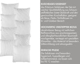 Traumnacht Komfortabel roulettepude, Sæt med 4 puder, Med quiltet betræk og skumfyld, 40 X 40 cm, Øko-Tex certificeret, Lavet efter den tyske kvalitetsstandard Naty Shop standardpuder