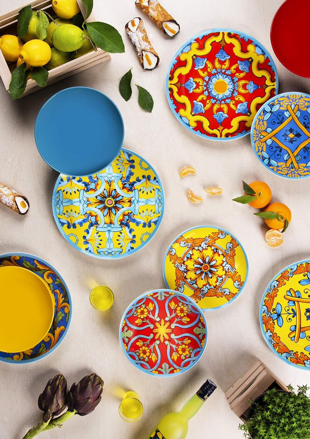 Excelsa Trinacria Teller-Set, 18-teilig, Porzellan og Keramik