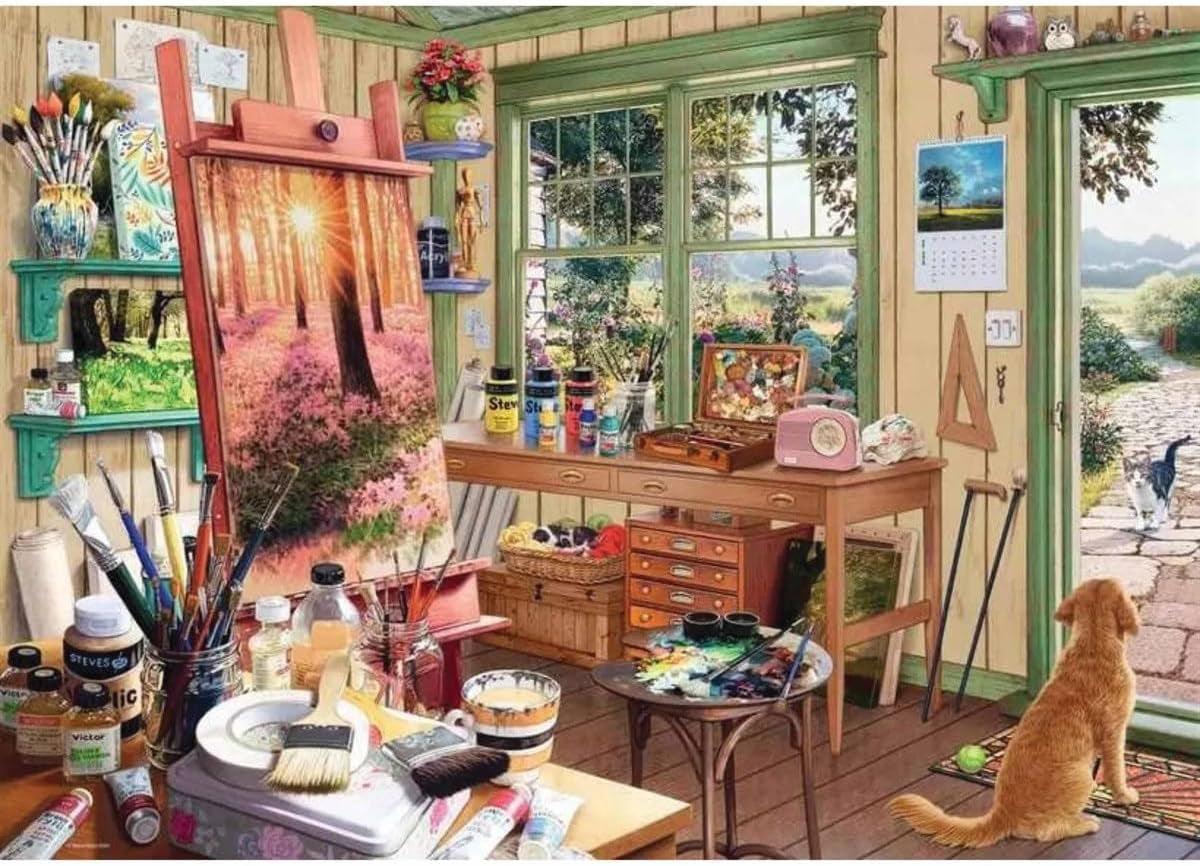 Ravensburger Puslespil 1000 brikker - Mit husly: kunstnerens lager Puzzle Naty Shop