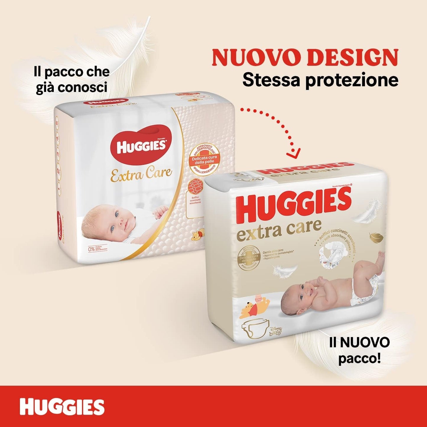 Huggies Extra Care Babybleer Størrelse 1 (2-5 kg) Superabsorberende Disney Design Bulk Pakke 160