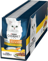 Gourmet Perle Delight våd kattefoder i sauce med kylling, pakke med 26 stk (26 x 85 g)