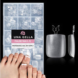 Ballerina Gel Neglespidser 216 stk. 12 Størrelser Soft Gel Negle Tips Full Cover Negle Extension Sæt Semi Matt DIY Home Art