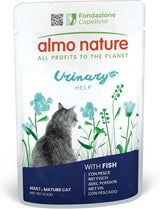 Almo Nature Functional Urinary Help - Nassfutter für ausgewachsene Katzen mit Fisch - Unterstützung für die Gesundheit der Harnwege - 30 poser à 70g