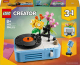 LEGO Creator 3I1 disc-afspiller med blomster - ombyggeligt legetøj til radio eller mikrofon - musiklegetøj til børn - kreativ gaveidé til piger og drenge fra 8 år 31172 Byggesæt Besuche den LEGO-Store