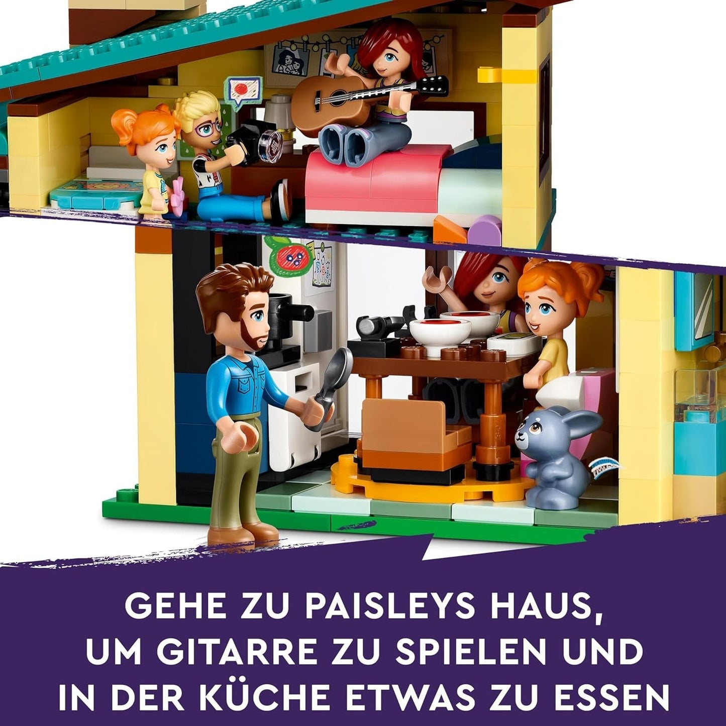 LEGO Friends Olly og Paisley Family House, Dukkehus med figurer og tilbehør, To-etagers hus og træhyttesæt, kreativ gave til piger og drenge 7+ 42620 Byggesæt Besuche den LEGO-Store