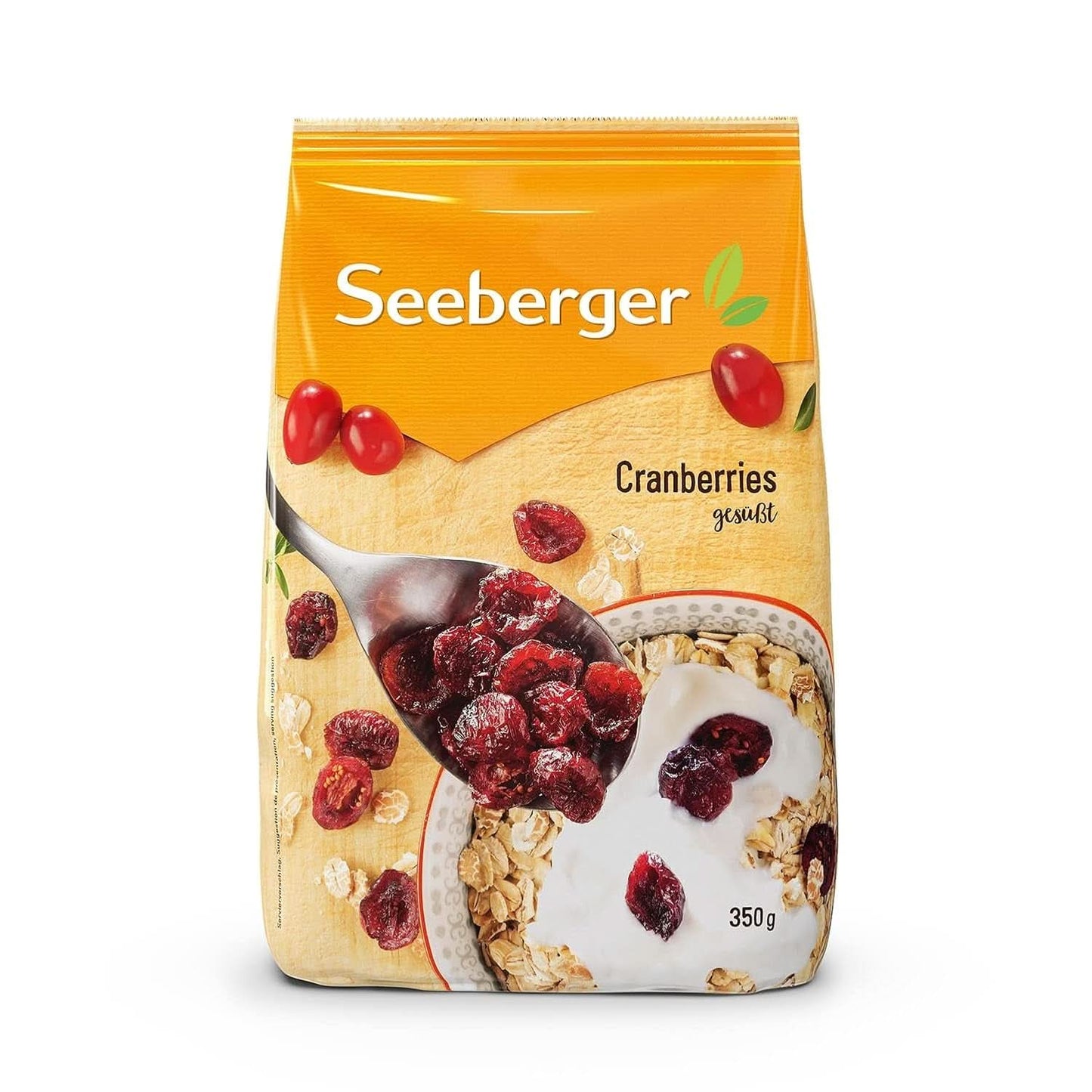 Seeberger, halverede canadiske tranebær, frugtige og søde Naty Shop Dehydrerede produkter 8 x 350 gram