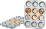 0062750 bradepande til 12 muffins Forme og plader til bagning Naty Shop