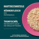 Lily's Kitchen Aus Naturichen Ingrediens hermestellung Zerkleinerte Filet in Gelee mit Hühnchen und Lachs Ausgewachsen Nassfutter für Katzen 70 g Dose