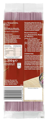 Bamboo Garden - lilla søde kartoffelnudler | Tynde nudler med en mild nøddesmag | Ideel til skåle og salater | Hurtig at forberede 250 g pose