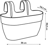 elho Vibia Campana Easy Hanger M 36 - Potte til altan og udendørs - Ø 36,0 x H 26,5 cm - Sort/Antracit