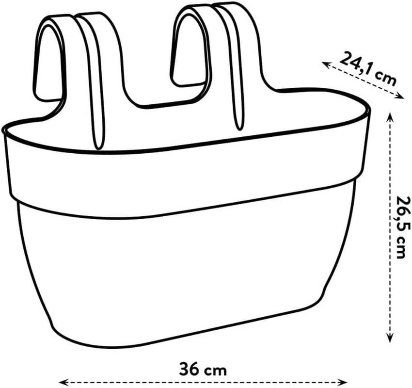 elho Vibia Campana Easy Hanger M 36 - Potte til altan og udendørs - Ø 36,0 x H 26,5 cm - Sort/Antracit
