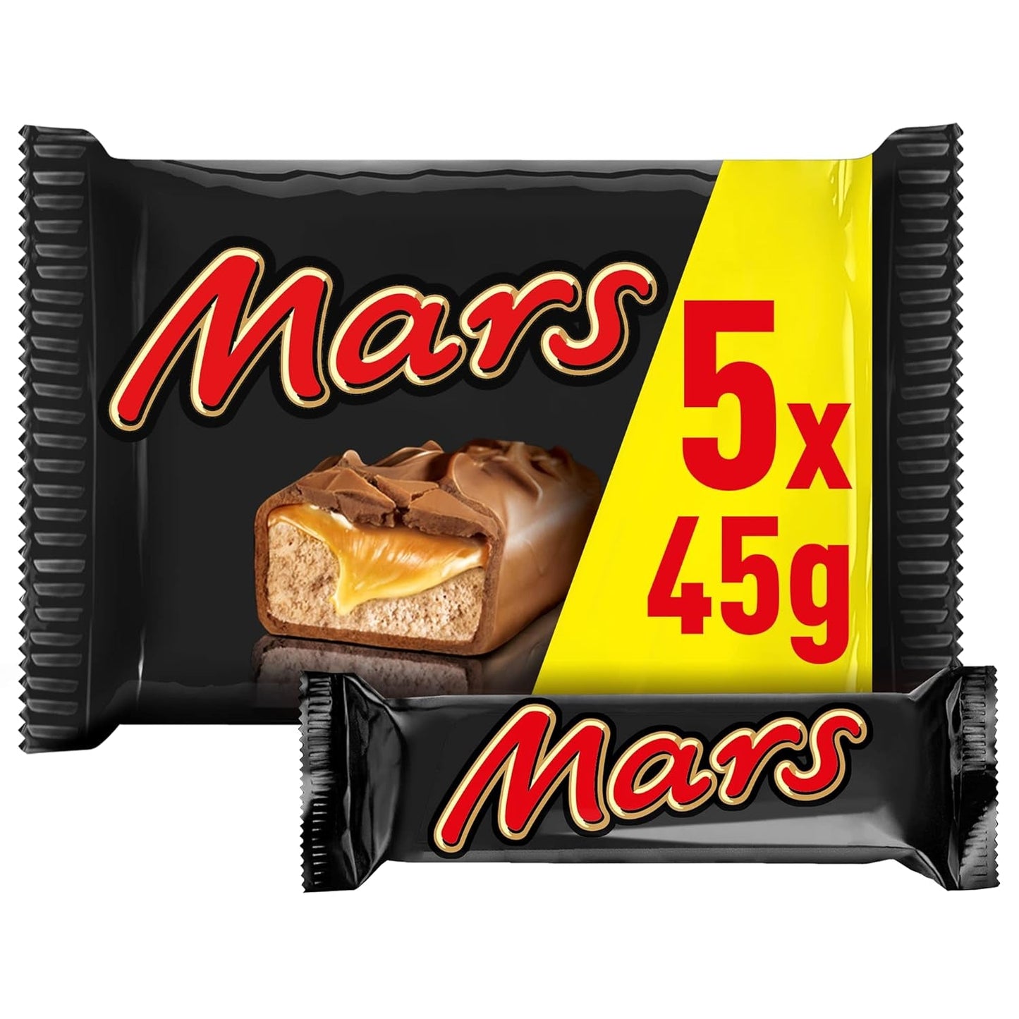 Chokoladebar karamelchokolade 1 pakke 5 stænger (1 x 225 g) (pakke med 4)