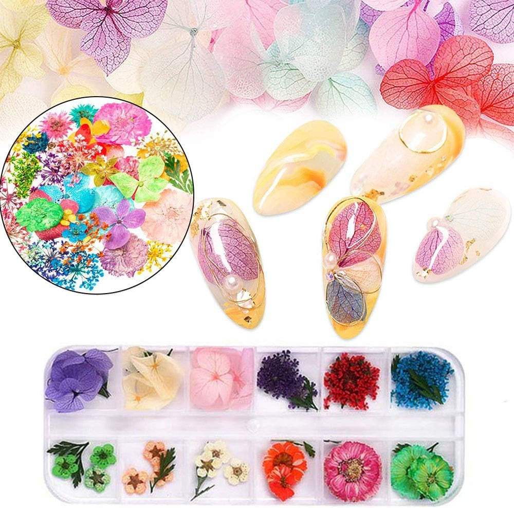 Kalolary tørrede blomster til negle Sommerfugle pailletter Neglelak folie Neglestickers Pincet Neglesten Negle Rhinestones Blyant til 3D Negle Design DIY dekorationer