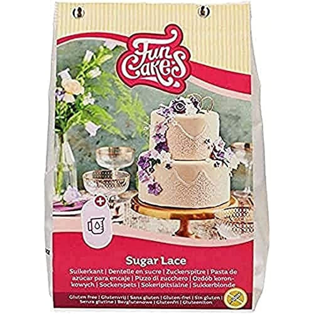 Funcakes Mix Für Zuckerspitze - Weiß, Glutenfrei: Einfach Zu Berübenen, Instant-Mix Für Essbare Weiße Kuchenspitze, Köstlicher Toffee-Geschmack, Für Kuchendekoration, Halal-Zertifiziert, 400G Mix til bagning og madlavning Naty Shop Standardtitel