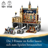 LEGO Harry Potter Hogwarts Castle: The Great Hall, samlerlegetøj med 11 minifigurer inklusive Hermione Granger, magisk gave til drenge og piger 76435 Byggesæt Besuche den LEGO-Store