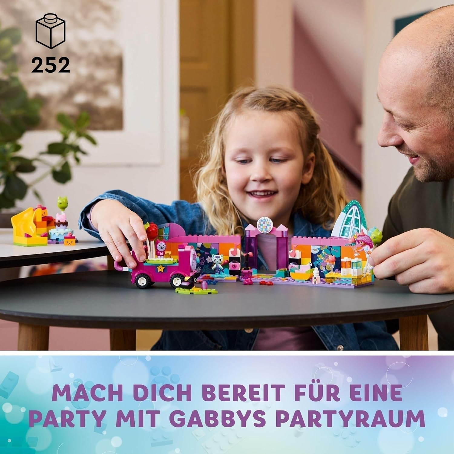 LEGO 4+ Gabbys Dukkehus Gabbys Festlokale, Disco-legesæt med rutsjebane og dyrefigurer til kreativt rolleleg, gave til piger og drenge fra 4 år 10797 Byggesæt Besuche den LEGO-Store