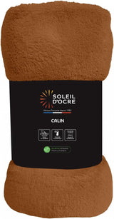 Soleil D'Ocre, flanneltæppe, 180 X 220 Cm, Calin Terra Dyner og dyner Naty Shop Orange 180 X 220 Cm