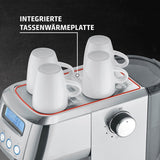 CASO EspressoGourmet Crema - Portafilter espressomaskine med mælkeskummer, espresso, cappuccino, rustfrit stål portafilter, ULKA 20 bar pumpe, kaffemaskine, malet kaffe, ESE kapsler