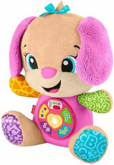 Fisher-Price Laugh & Learn JFD35 Blødt legetøj med Smart Stages Musikalsk læringslegetøj til babyer fra 6 måneder, flersproget version: italiensk, spansk, portugisisk, engelsk, JFD35 Legetøj Bebe Naty Shop Standardtitel