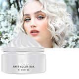 Naturlig hvid hårfarve, hvid hårvoksfarve, Unisex hvid naturlig hårfarve, hvid hårfarve, cosplay Halloween fest hårvoks, hårfarve fest hårvoks, 30 ML Naty Shop hårfarve