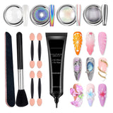 GZSY Nail Art Strasssteine ​​Nagel Perlen Weiß 12Raster Nagel Charms Nageldesign Tilbehør Perle Nail Art