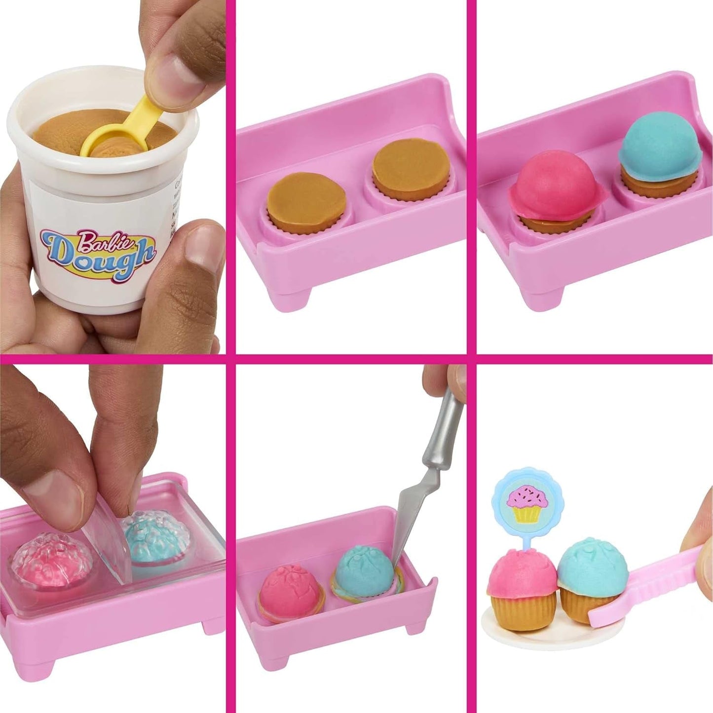 Barbie Malibu Roberts dukke- og bagesæt med 18 dele, inklusive legedej og donut-, croissant- og muffinsforme, til alderen 3 og op, HJY19