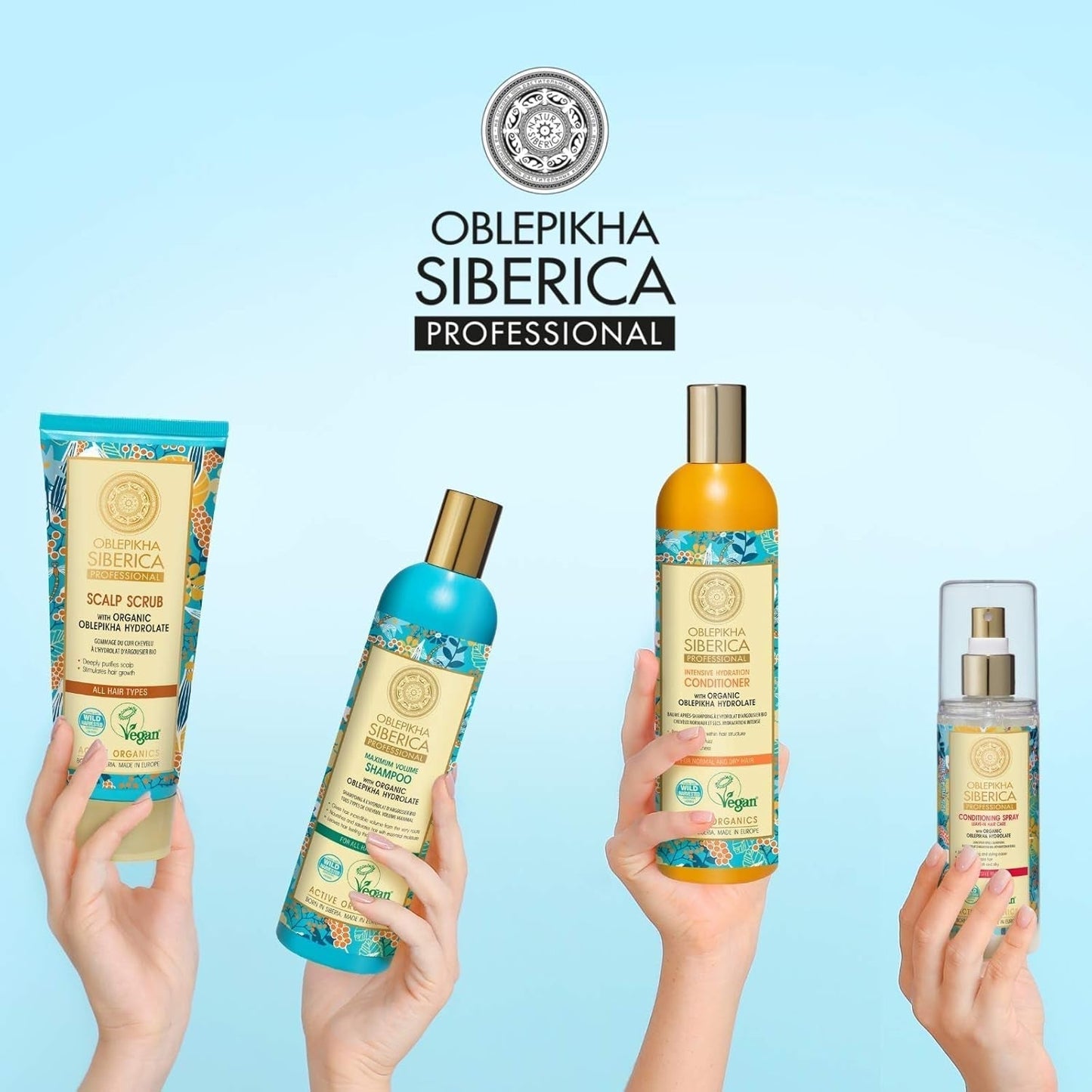Natura Siberica Oblepikha maske til svært beskadiget hår, 1 pakke (1 x 170 ml) Naty Shop hårmaske