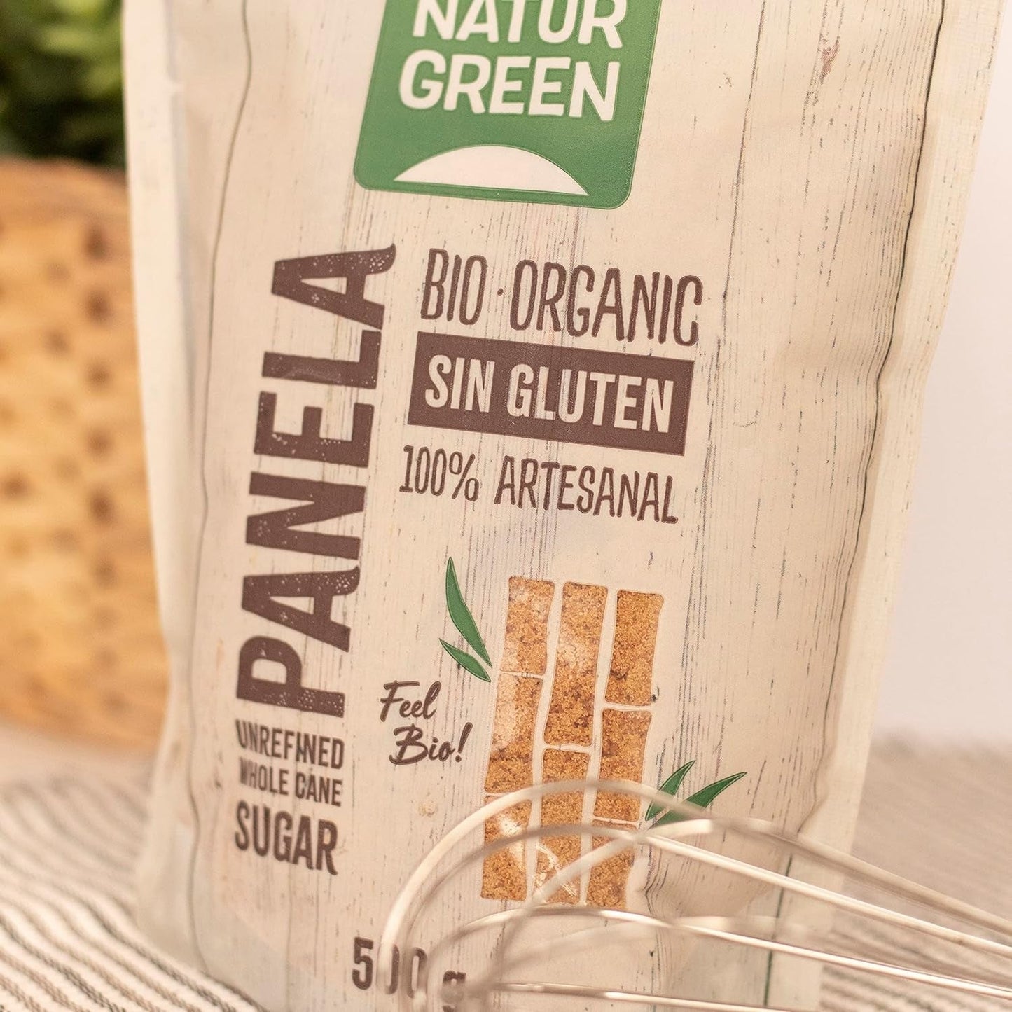- Økologisk krystalliseret panel, rent sukker, økologisk sødemiddel, naturlig sukkerrørsjuice - 500 g, pakke med 12 sødemidler Naty Shop