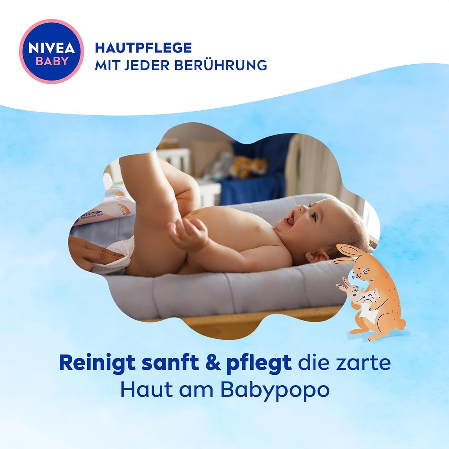 NIVEA Baby Aqua vådservietter 4x57 stk