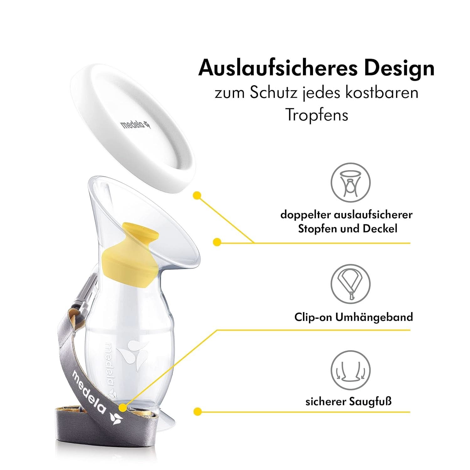 Medela Modermælkssamler lavet af silikone Mad og ammetilbehør Bebe Naty Shop