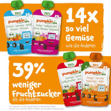 Pumpkin Organics Bio Gemüse-Getreide-Quetschie Kürbis, Birne, Apfel, Pflaume, Hafer ohne Zuckerzusatz¹ - ab 8 Monaten - as Snack eller Beikost für unterwegs (100g)