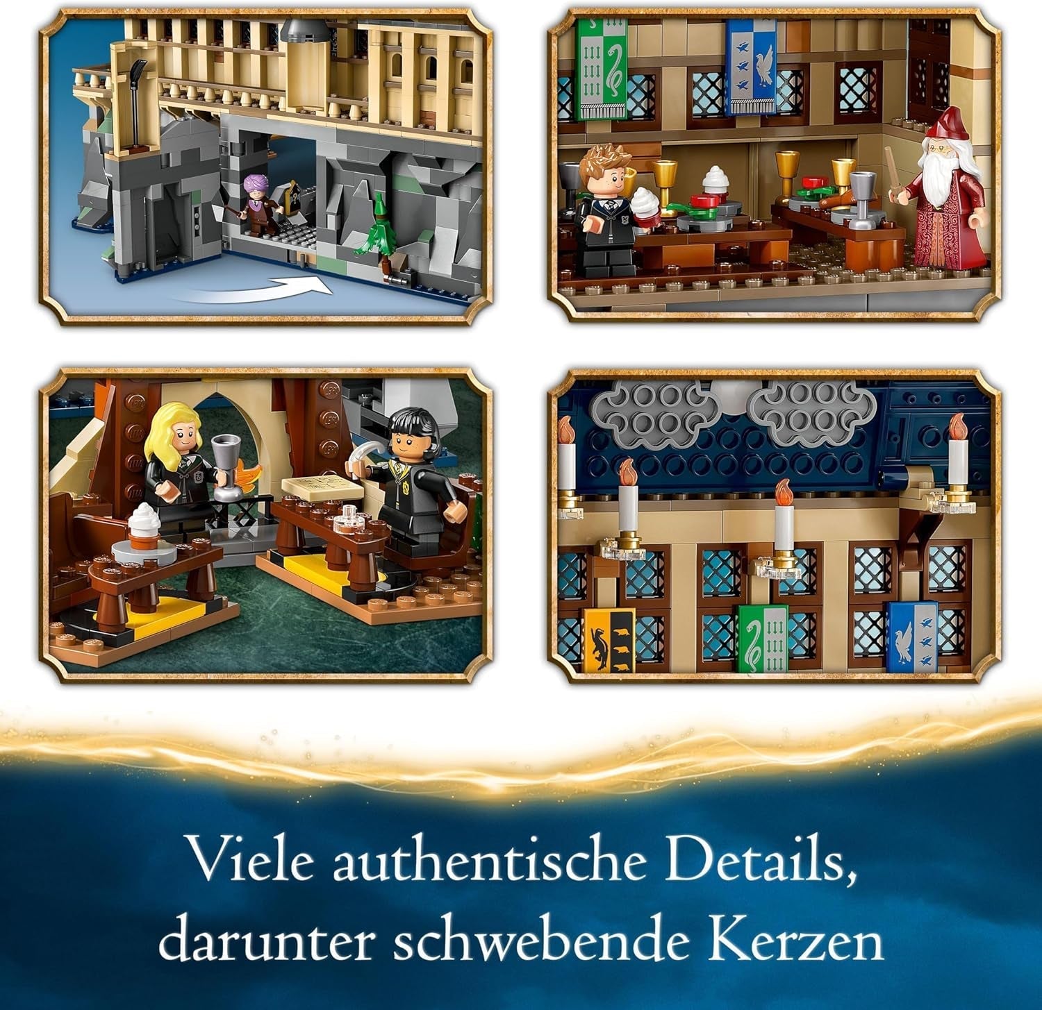 LEGO Harry Potter Hogwarts Castle: The Great Hall, samlerlegetøj med 11 minifigurer inklusive Hermione Granger, magisk gave til drenge og piger 76435 Byggesæt Besuche den LEGO-Store