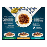 Perle | Sauceholder | Voksen kat | Oksekød, kylling, tun, laks | 12 x 85g | Friskhedsposer (emballagen kan variere)