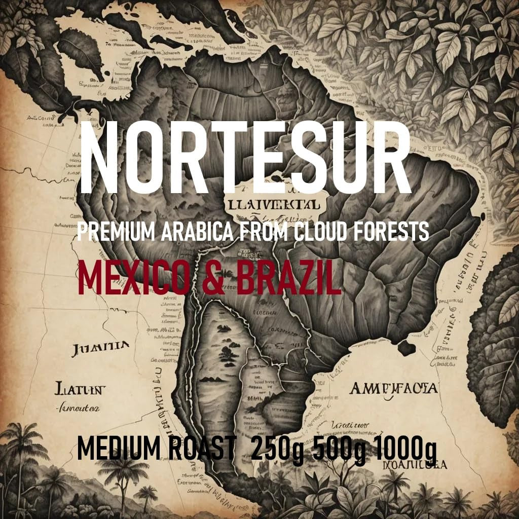 Norte Sur kaffe, stærk kaffe til daglig maling. 100% Arabica fra Mexico og Brasilien.