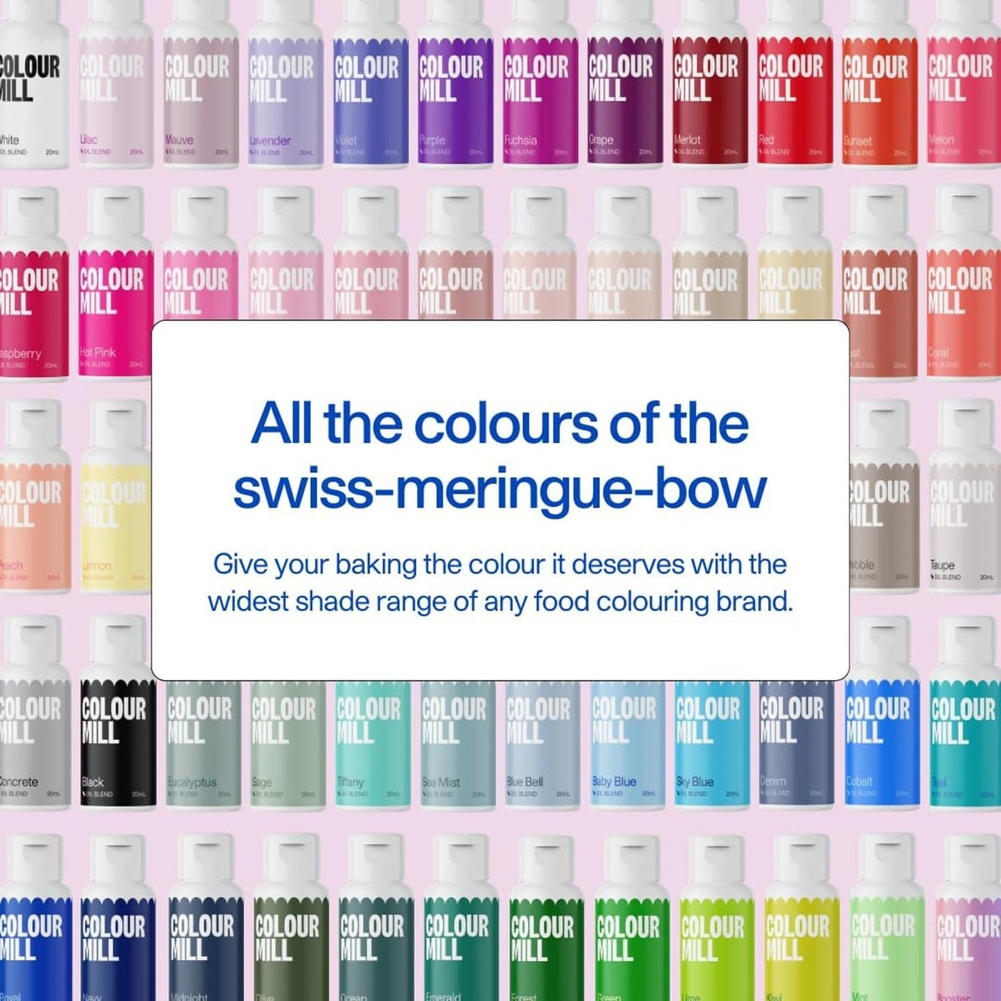 Oliebaseret madfarve Color Mill Blend Violet - Madfarve til chokolade, fondant, muffins, kager, bagning, makroner - Madfarve til dekoration af kager - 100 ml