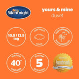 Silentnight Mine - Quilt 13,5 Tog, til king size seng, 200 X 200 Cm, hvid farve Dyner og dyner Naty Shop