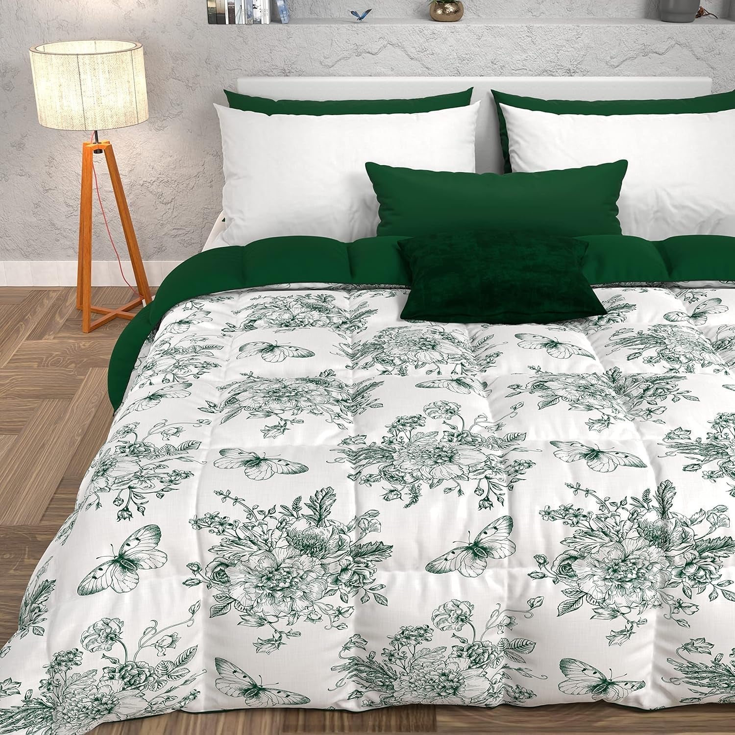 PETTI Artigiani Italiani - Vinterdyne, Vinterdyne, Enkel quilt, Dobbeltsidet, monofarvet og digitalt tryk, 100% hypoallergen mikrofiber, Made in Italy