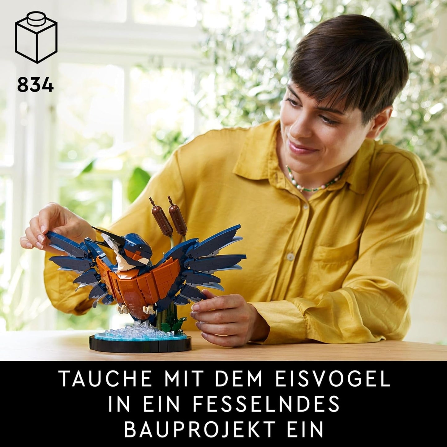 LEGO Icons Kingfisher Modelbyggesæt til voksne, Fuglefigur til stue eller kontor, Dekorationer til hjemmet og kontoret, Gave til fugleelskere og ornitologer, Kvinder og Mænd 10331 Byggesæt Besuche den LEGO-Store