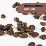 STARKER TOBAK Monsooned Malabar-kaffe, hele bønne, håndristet - mellemristet, Indien, 100 % Arabica, velegnet til filterkaffe, fransk presse, fuldautomatiske kaffemaskiner, skånsom mod maven - ekstra lav surhed
