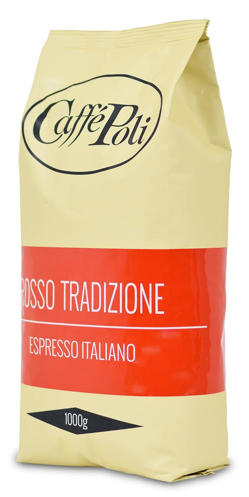 Caffè Poli Rosso | Traditionel espresso | Italienske Espressobohnen | Ideel til Kaffeevollautomaten, Siebträger og Espressomashinen | 1 x 1 kg