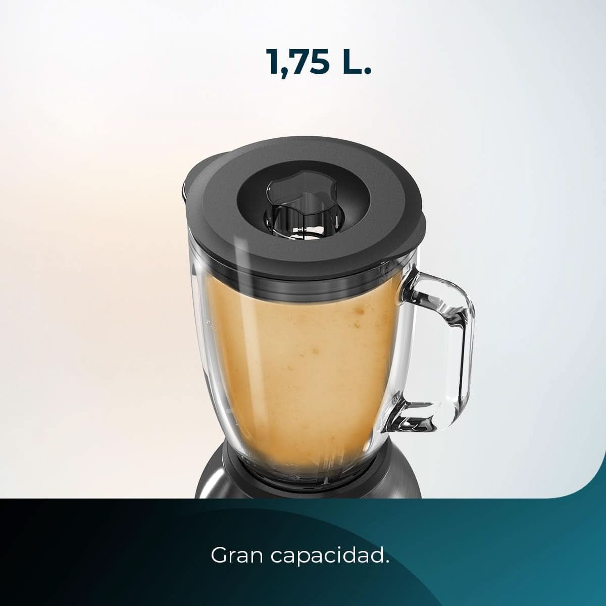 Cecotec Standmixer Power Black Titanium 2200MAX Smooth, 2200 W Maximale Leistung, 6 Klingen Aus Edelstahl, Ice-Crush-Funktion, Turbo- Og Smoothie-Funktion, Autoclean-Funktion Køkken Naty Shop