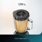 Cecotec Standmixer Power Black Titanium 2200MAX Smooth, 2200 W Maximale Leistung, 6 Klingen Aus Edelstahl, Ice-Crush-Funktion, Turbo- Og Smoothie-Funktion, Autoclean-Funktion Køkken Naty Shop