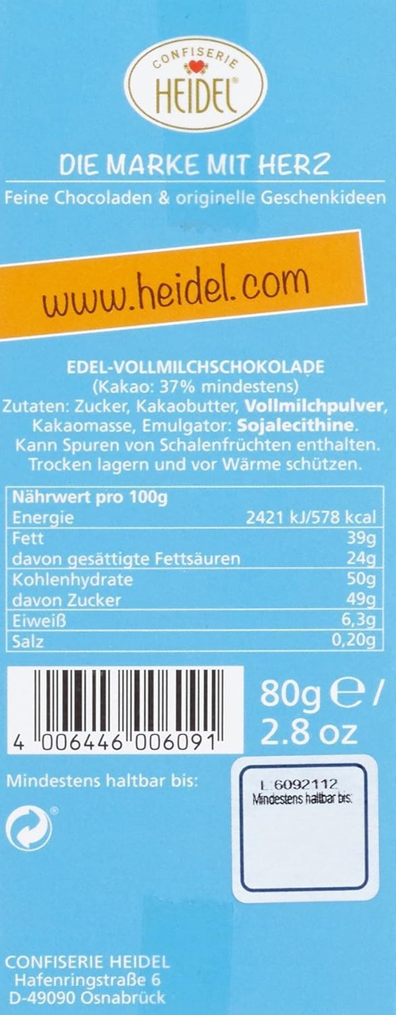 Heidel Thank You mælkechokoladebarer 3x80g, 16 minibarer á 5g pr. pakke, Forskellige udtryk for taknemmelighed, Udsøgt gaveidé