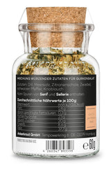 Ankerkraut Gurkensalat, 60 g i et korkglas, Würze Gherken-Salat Ganz Einfach, Zuckerfrei og Ohne Gesmackverstärker, Mischung würzender Ingrediens für Salat