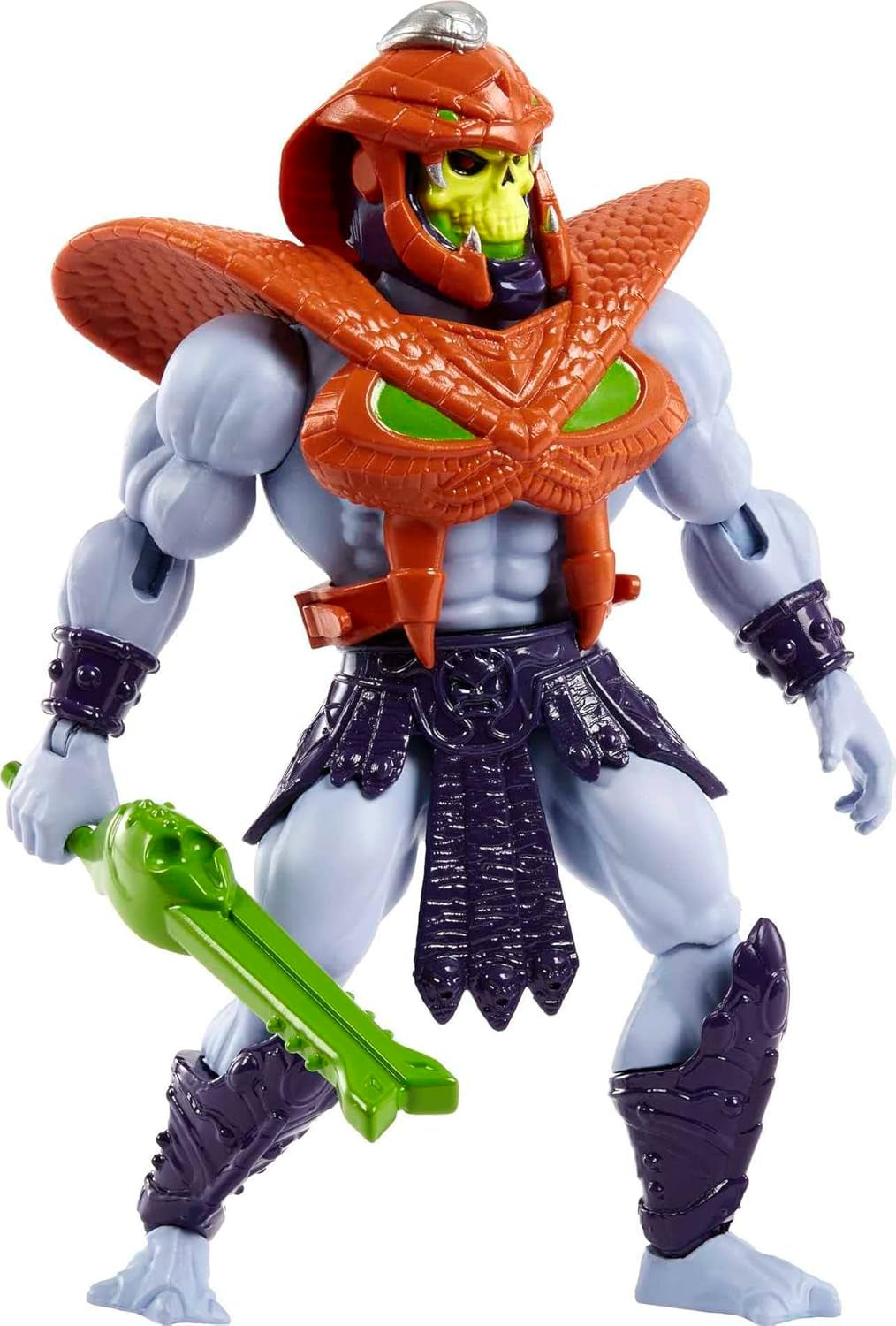 MASTERS of the UNIVERSE Snake Armor Skelet - 16 bevægelige led, retro emballage, mini tegneserie, for børn 6+ og voksne samlere, HKM68 Action Figures Naty Shop