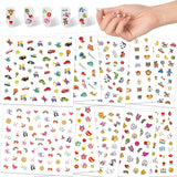 Neglestickers til børn, piger 600+ designs Dyr Frugter Dinosaurer Biler Blomster 3D selvklæbende neglestickers til børn Fødselsdagsfest Te Neglesalon og spa-gave