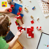 LEGO Minecraft The Mushroom Cow House Videospil Byggelegetøj Mushroom Land Model med minifigurer Steve og andre figurer Legesæt til drenge og piger 8 år 21270 Byggesæt Beuche den LEGO-Store