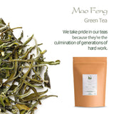 Mao Feng Huangshan Grøn te - Berømt kinesisk te fra Huang Shang - Maofeng Yellow Mountains Grøn te Blade Kina Mao Feng te Økologisk Grøn te Kinesisk Grøn te Grøn te